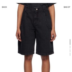 AMOMENTO Black Jean Shorts